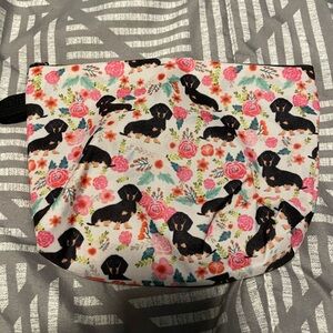 Printing Cute Dog Girl Cosmetic Case Dachshund Cosmetic Storage Bag
